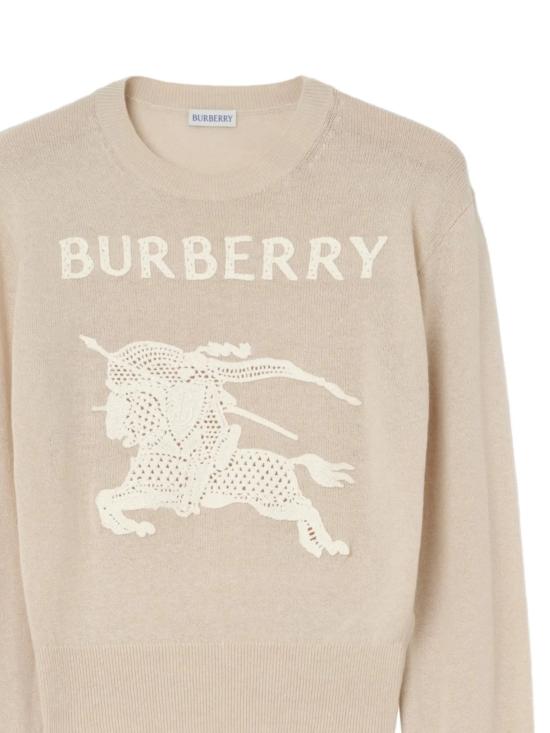 26SS 버버리 EKD 코튼 울 스웨터 8122343 X SEL BEIGE - BURBERRY