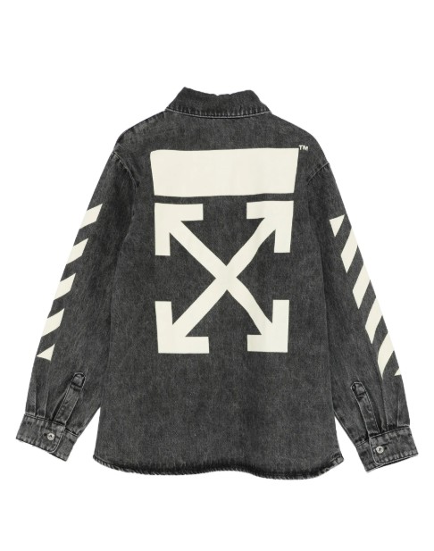 26SS [키즈] 오프화이트 셔츠 44BYD001S26D001 031 Medium grey - OFF WHITE