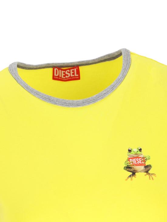 26SS 디젤 T-UNCUTIES 피그 프린트 슬림 티셔츠 A21918 0QHHA21I - DIESEL