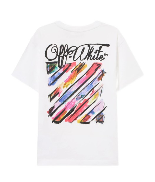 26SS [키즈] 오프화이트 티셔츠 44GAA001S26J003 100 White - OFF WHITE