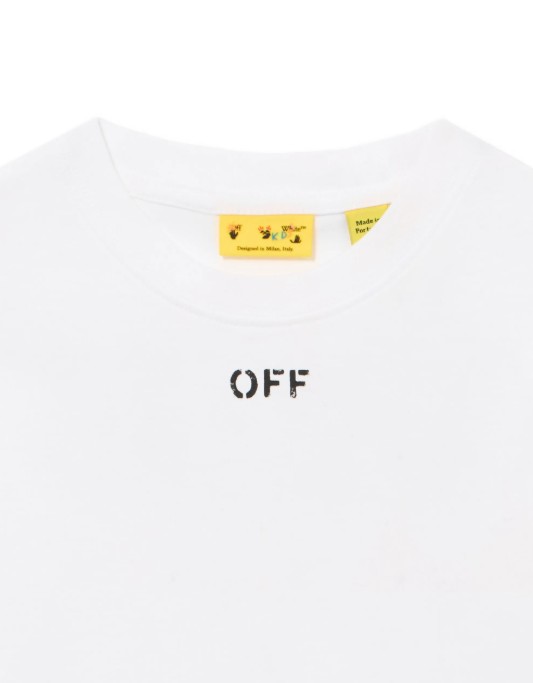 26SS [키즈] 오프화이트 티셔츠 44GAA001S26J003 100 White - OFF WHITE