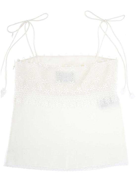 26SS 발렌티노 PAP 민소매 티셔츠 8B3AEBK6 9M4A03 Ivory - VALENTINO PAP