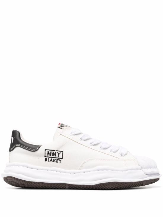 26SS 메종 미하라 야스히로 블레이키 OG 솔 캔버스 로우탑 스니커즈 A08FW735 WHITE