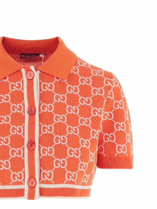 26SS 구찌 폴로 티셔츠 856263 XKE0M6027 ORANGE IVORY - GUCCI