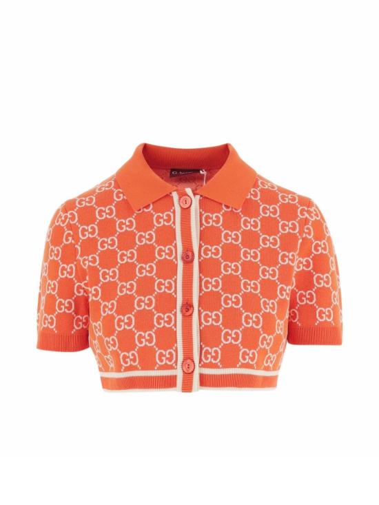 26SS 구찌 폴로 티셔츠 856263 XKE0M6027 ORANGE IVORY