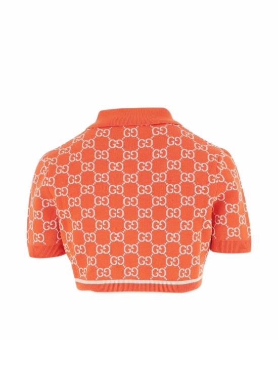 26SS 구찌 폴로 티셔츠 856263 XKE0M6027 ORANGE IVORY - GUCCI