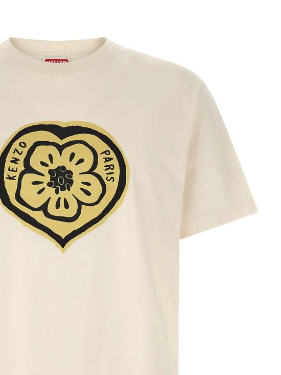 26SS 겐조 Boke Heart 티셔츠 FG55TS2074SO 03 Beige - KENZO