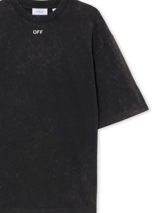 26SS 오프화이트 반팔 티셔츠 2AA134S26JER001 W020 MARBLE BLACK WHITE - OFF WHITE