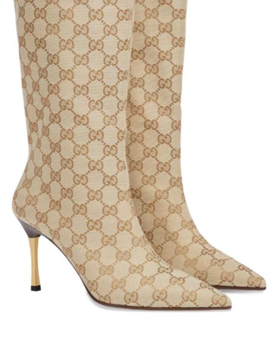 26SS 구찌 GG 캔버스 밤쉘 부츠 865623 FAFWD9611 - GUCCI