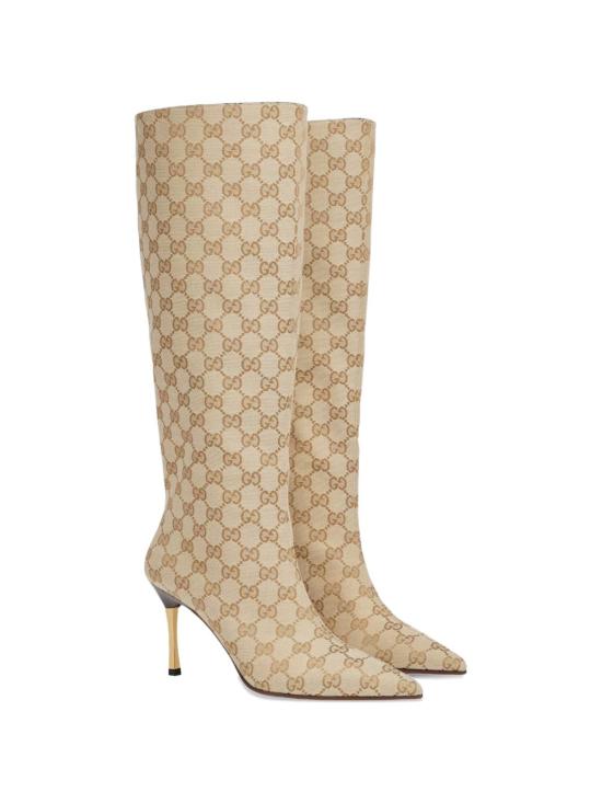 26SS 구찌 GG 캔버스 밤쉘 부츠 865623 FAFWD9611 - GUCCI