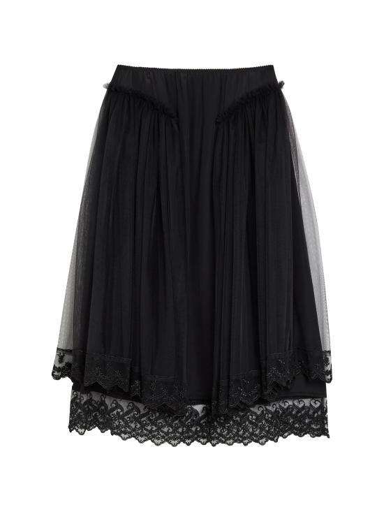 26SS 시몬로샤 미디 스커트 3181 0514BLACK