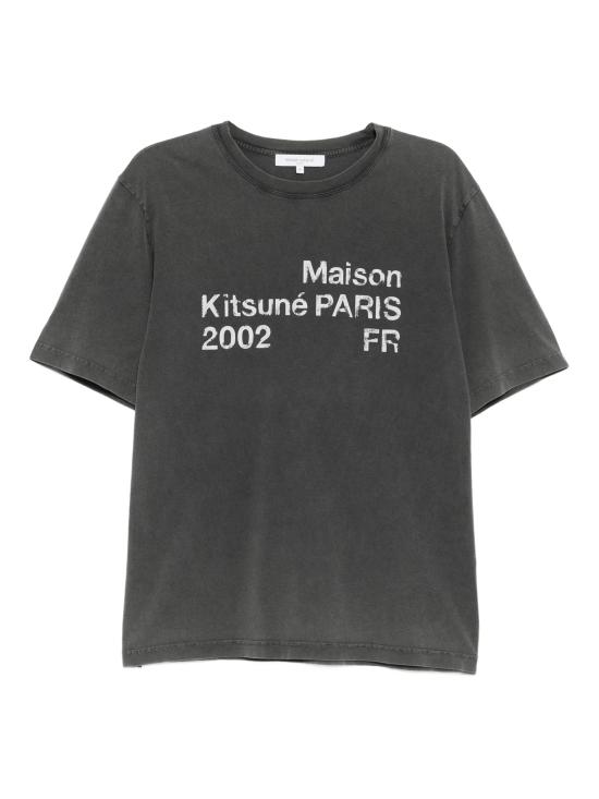 26SS 메종키츠네 반팔 티셔츠 PM00124KJ7036 0519 BLACK FADED