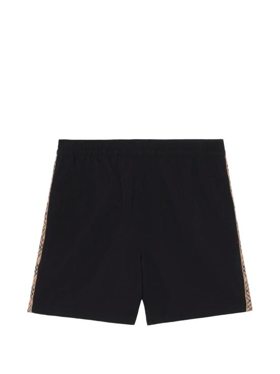 26SS 버버리 체크 트리밍 스윔팬츠 8121089 X Black