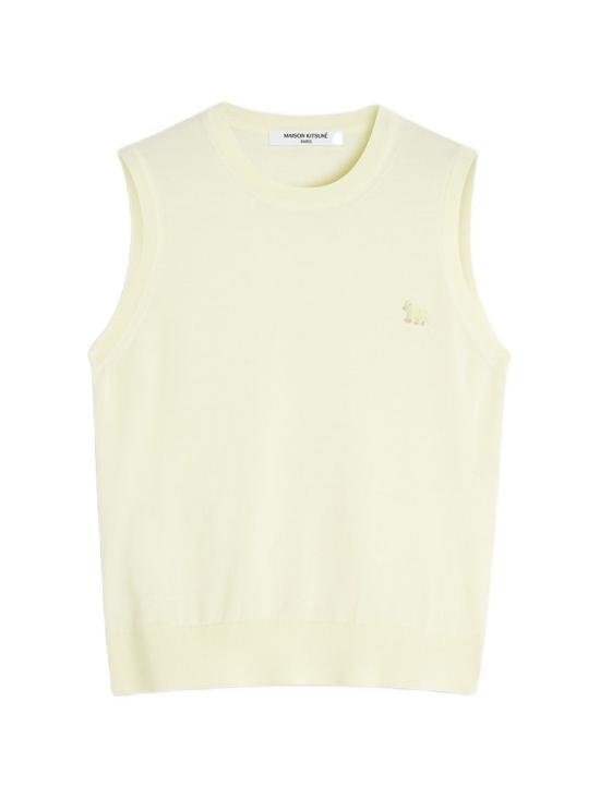 26SS 메종키츠네 민소매 티셔츠 PW00617KT1181 0424 PASTEL YELLOW