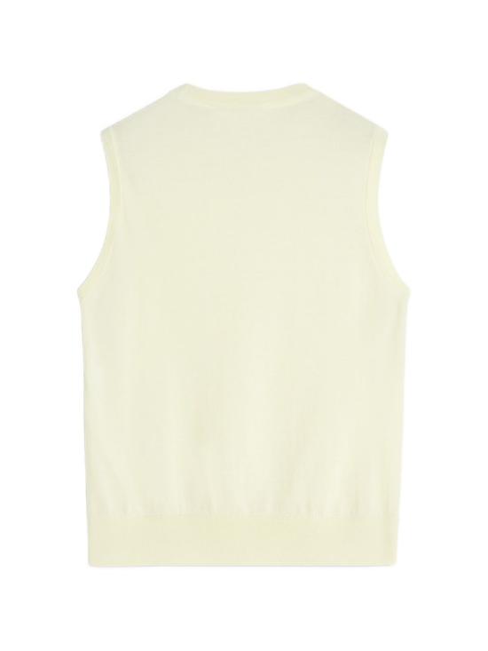 26SS 메종키츠네 민소매 티셔츠 PW00617KT1181 0424 PASTEL YELLOW - MAISON KITSUNE