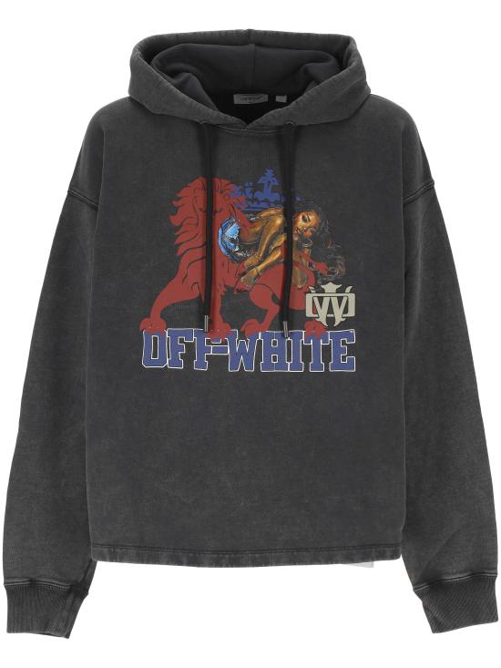 26SS 오프화이트 후드 티셔츠 44MBB12MS26F001 Black