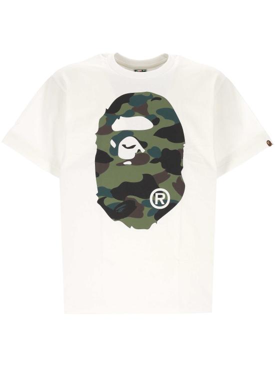 26SS 베이프 반팔 티셔츠 001TEM301015M WHXGR WHITE X GREEN