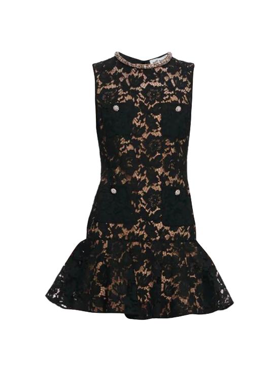 26SS 셀프 포트레이트 숏 원피스 SS26 164SB BLACK