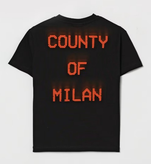 26SS [키즈] 컨트리 오브 밀란 티셔츠 S6CMJBTH056 110 Nero black - COUNTY OF MILAN