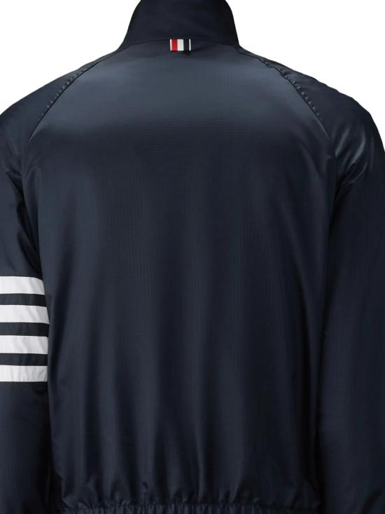 26SS 톰브라운 샤이니 립스탑 래글런 4바 트랙 재킷 MJU583C F1095415 Navy - THOM BROWNE