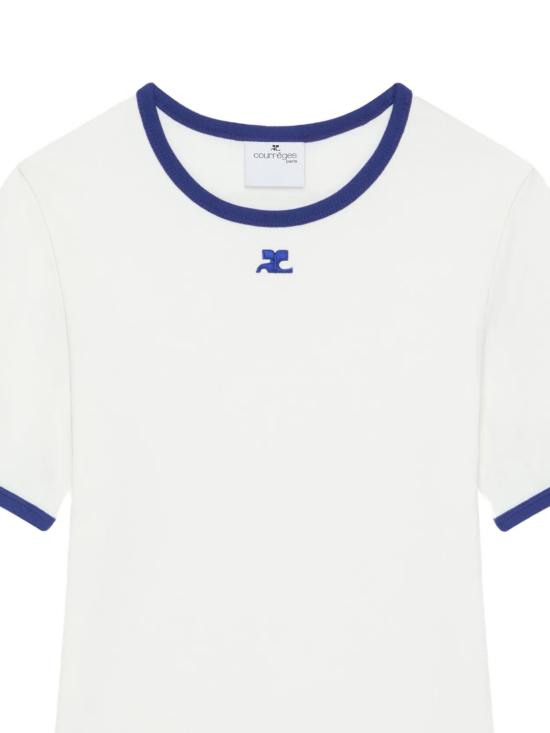 26SS 쿠레쥬 반팔 티셔츠 125JTS017JS0203 B257 HERITAGE WHITE MINERAL BL - COURREGES