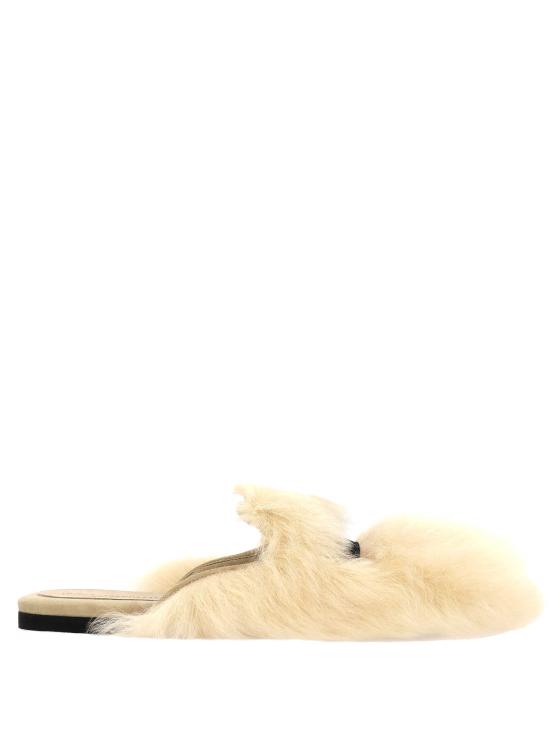 26SS 돌체앤가바나 시어링 스웨이드 슬리퍼 CI0224 A9Y938H070 Beige medio