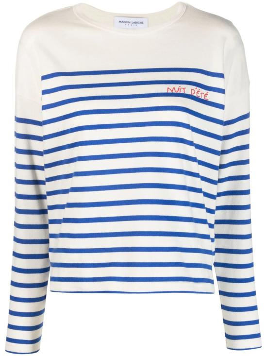 26SS 메종 라비쉬 반팔 티셔츠 QWMONTPARNUIT IVORY BLUE