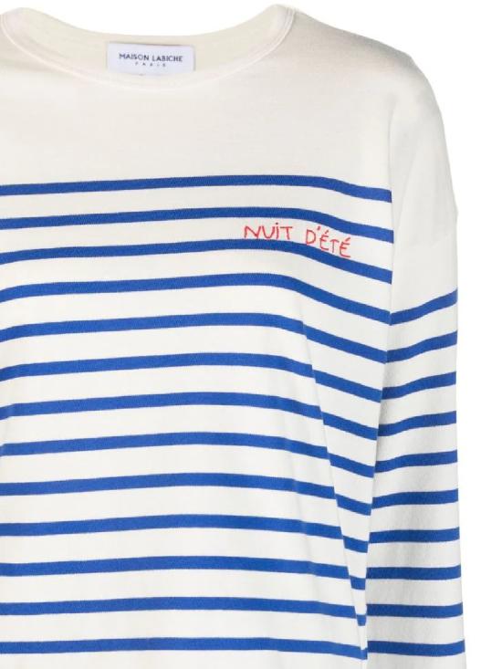 26SS 메종 라비쉬 반팔 티셔츠 QWMONTPARNUIT IVORY BLUE - MAISON LABICHE