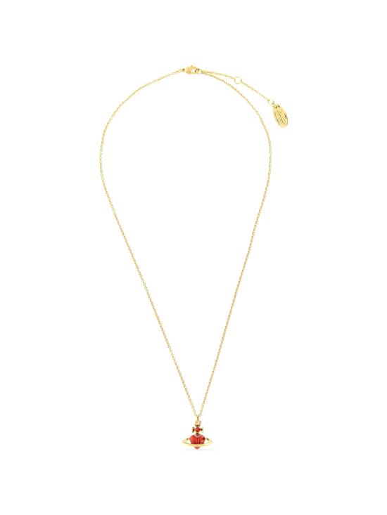 26SS 비비안웨스트우드 네크리스 630203HS 02R250R250 GOLD RED ENAMEL