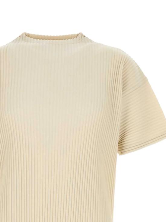 26SS 이세이 미야케 반팔 티셔츠 HP66JK033 42 DUOMO BEIGE - ISSEY MIYAKE