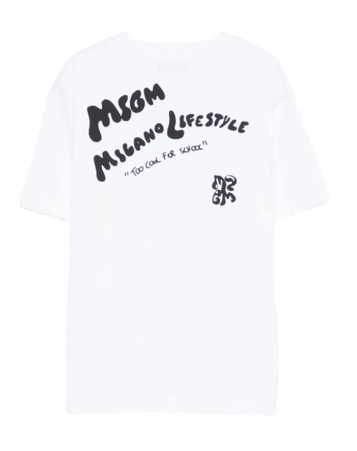 26SS [키즈] 엠에스지엠 티셔츠 S6MSJBTH257 001 Bianco white - MSGM