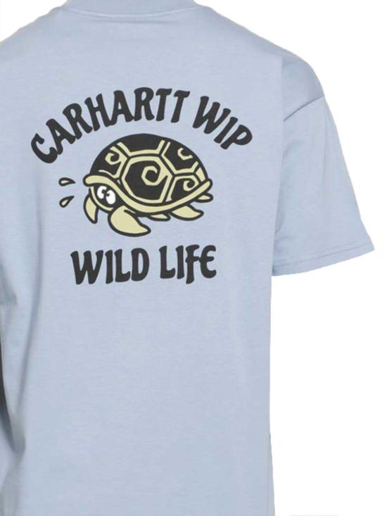 26SS 칼하트 WIP 숏슬리브 와일드 라이프 티셔츠 I036253 3HXXXGENTLE BLUE - CARHARTT WIP