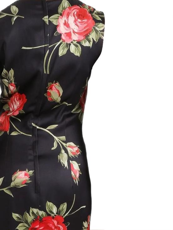 26SS 돌체앤가바나 로즈 부케 프린트 새틴 드레스 F6GAST FSICDHN5ZN BOUQUET ROSE - DOLCE & GABBANA