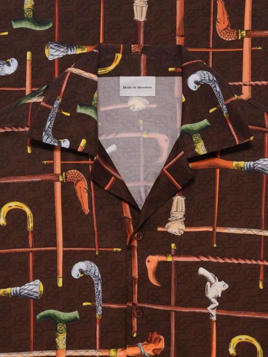 26SS 드롤드무슈 반팔 셔츠 KSH230VI033 BN Brown - DROLE DE MONSIEUR