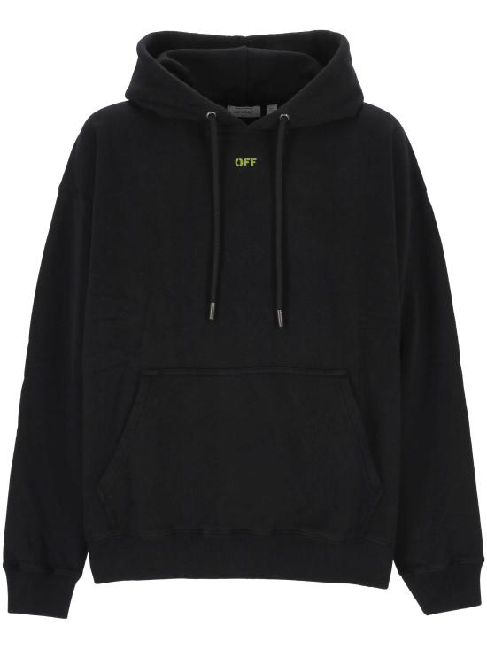 26SS 오프화이트 후드 티셔츠 44MBB085S26F003 001 Black