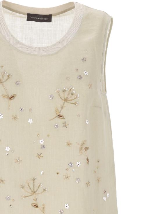 26SS 로레나안토니아찌 민소매 티셔츠 E2644TS38A4248R 0104 Travertine Beige - LORENA ANTONIAZZI