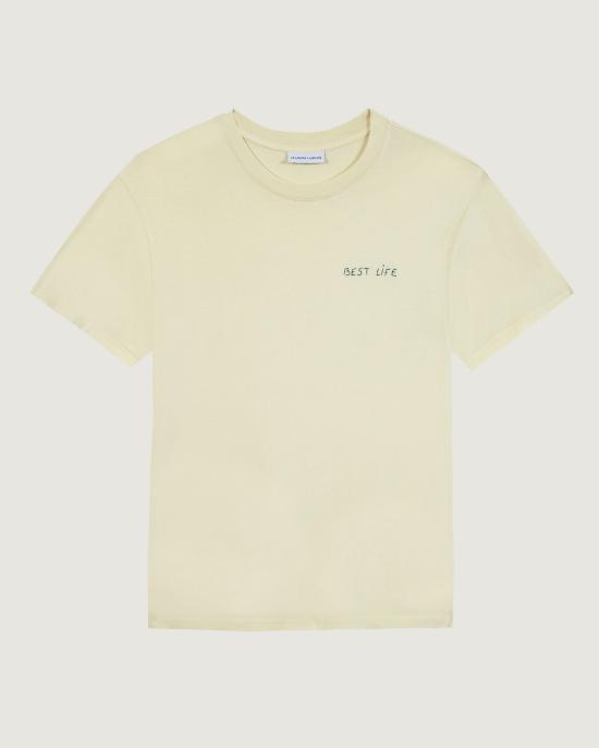 26SS 메종 라비쉬 반팔 티셔츠 ZMPOPINBESTLIFE STRAW YELLOW WASHED