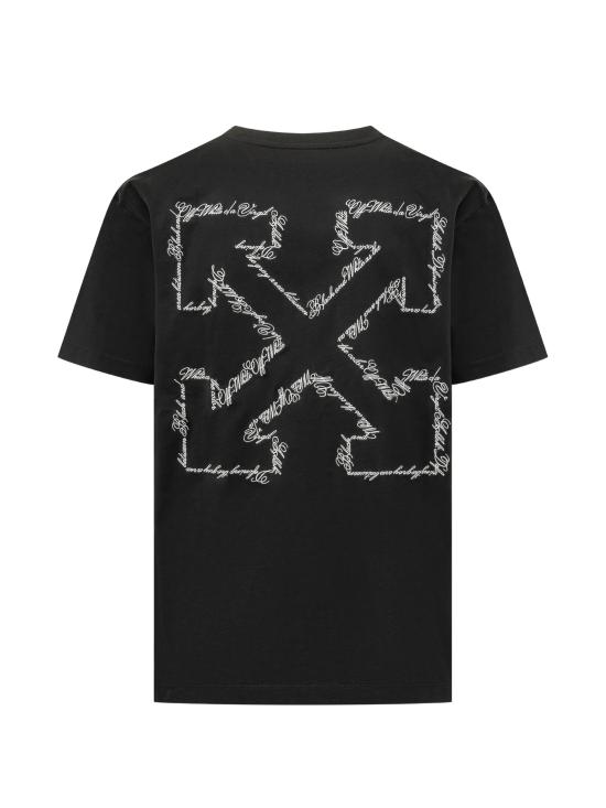 26SS 오프화이트 반팔 티셔츠 44MAA027S26J002 001 Black - OFF WHITE