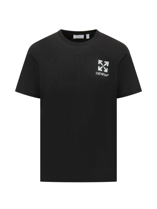 26SS 오프화이트 반팔 티셔츠 44MAA027S26J00B 001 Black