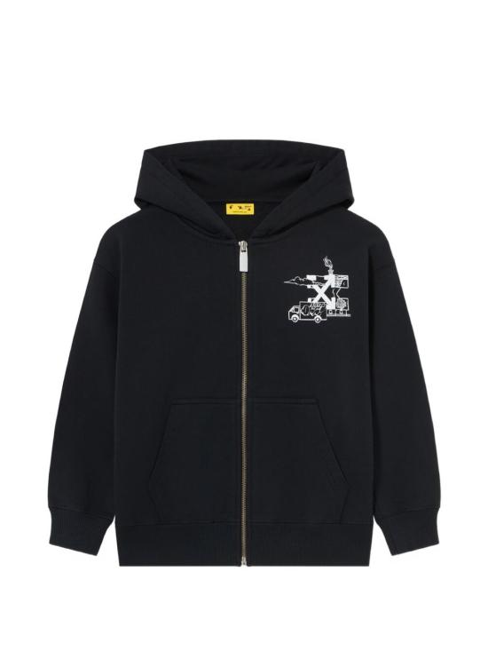 26SS [키즈] 오프화이트 티셔츠 44BBE001S26F001 Black