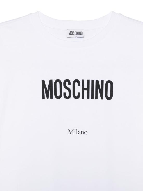 26SS [키즈] 모스키노 원피스 HFV0GLLAA43 10101 White - MOSCHINO