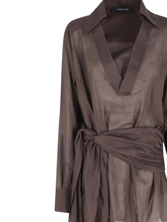 26SS 페데리카 토시 숏 원피스 41237415 69 Brown - FEDERICA TOSI