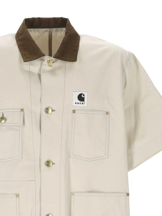 26SS 사카이 X 칼하트 WIP 반팔 셔츠 26 03991M 199 White - SACAI X CARHARTT WIP