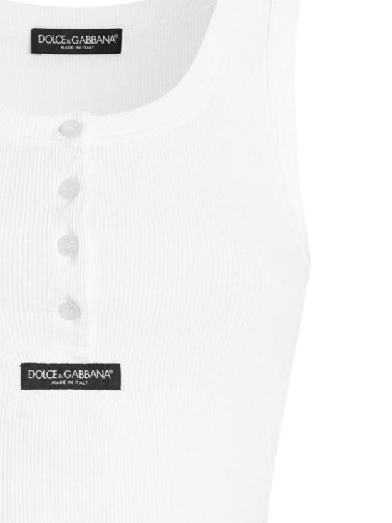 26SS 돌체앤가바나 립 탱크탑 F8W42T FU7AVW0800 Bianco - DOLCE & GABBANA