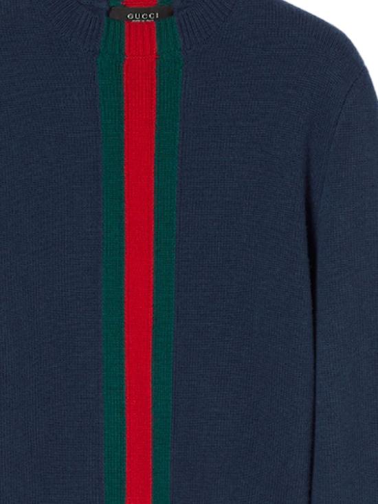 26SS 구찌 웹 파인 니트 울 스웨터 862532 XKFG64154 Argento - GUCCI