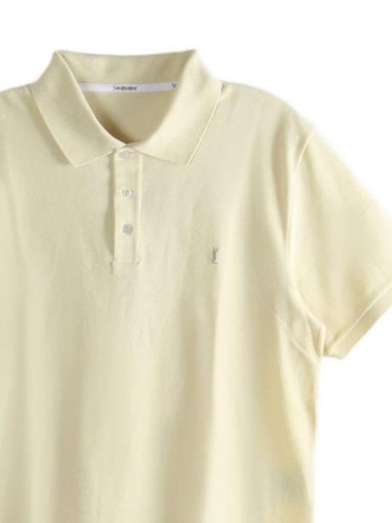 26SS 생로랑 폴로 티셔츠 844845 Y37HC7231 JONQUILLE VERT - SAINT LAURENT