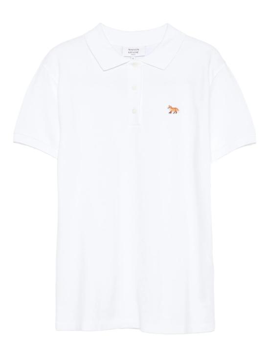 26SS 메종키츠네 베이비폭스 오버사이즈 폴로 티셔츠 OW00207KP0001 P100 White