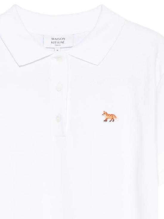 26SS 메종키츠네 베이비폭스 오버사이즈 폴로 티셔츠 OW00207KP0001 P100 White - MAISON KITSUNE