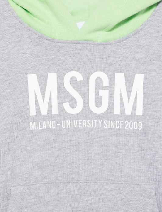26SS [키즈] 엠에스지엠 티셔츠 S6MSJBHS050 271 01 Grigio mel medio paradise gree - MSGM