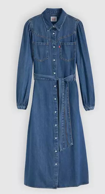 26SS 리바이스 데님 원피스 005OK 0000 MID BLUE